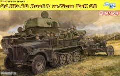 【威龙 6732】德国Sd.Kfz.10半履带拖载5cm Pak38炮板件图和说明