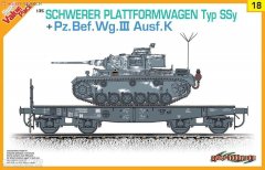 【威龙 9118】威龙德国铁路平板车+三号K指挥坦克板件图和说明书