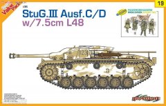 【威龙 9119】二战德国三号突击炮C/D w/7.5cm L48坦克+兵人板件图和说明书
