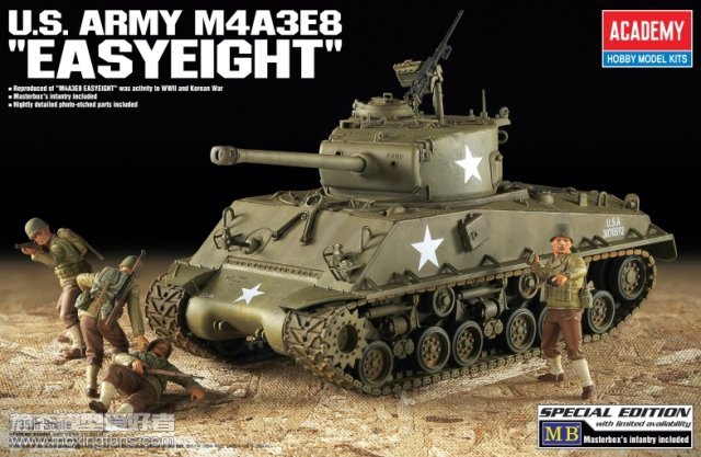 【爱德美 13221】美国 M4A3E8谢尔曼中型坦克（EASY EIGHT）评测
