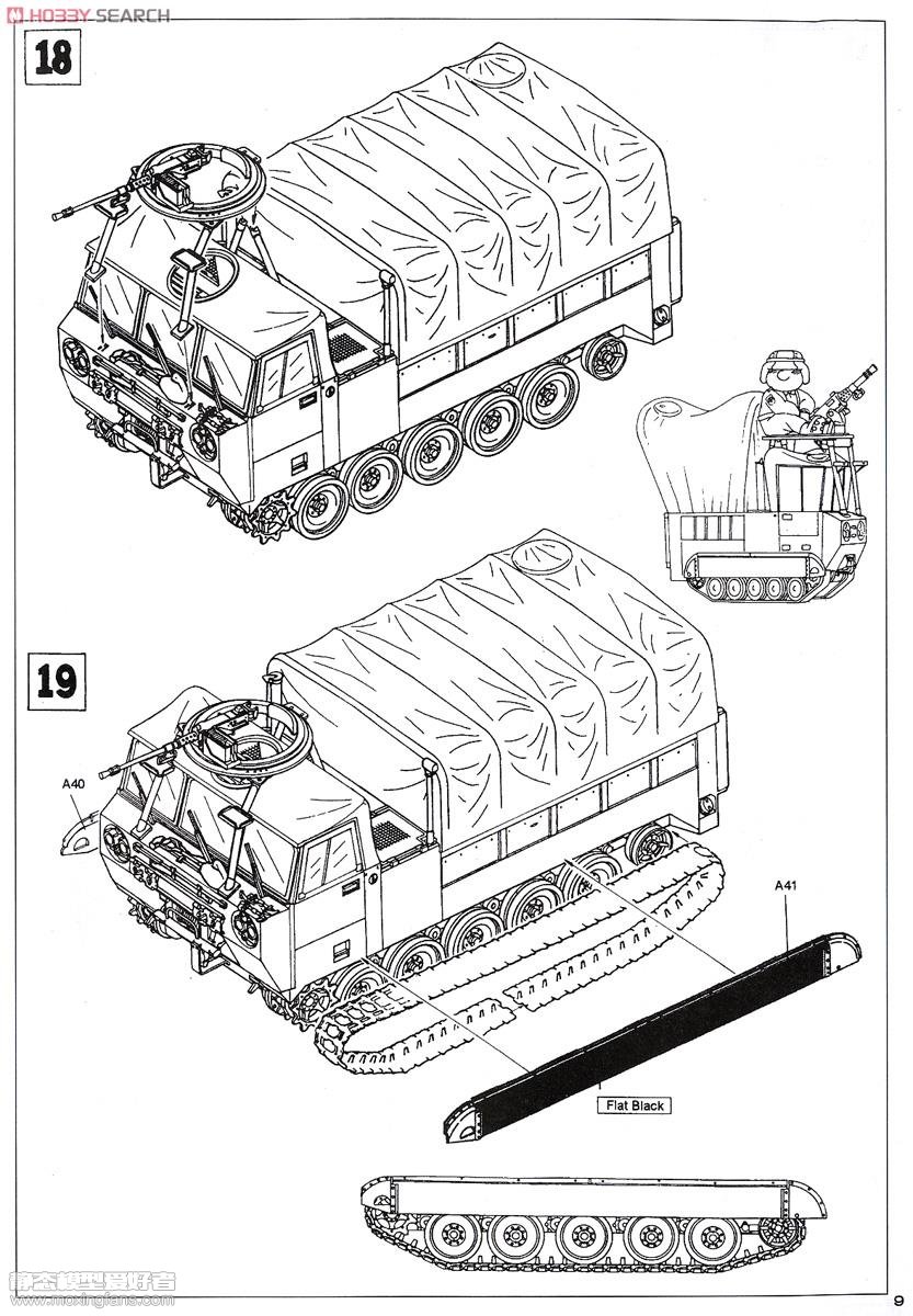 AFV 35003】M548A1履带弹药运输车再版为橡胶履带,附板件图和说明书_