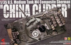 【ASUKA 35034】美国M4谢尔曼坦克混合车体＂China Clipper＂板件图和说明书