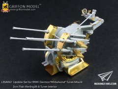 【格里芬 L35A062】“旋风”自行高炮用Flak38高炮&炮塔内构改造套件(威龙)