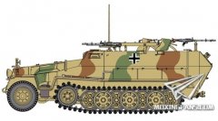 【威龙 6864】新品：1/35 德国Sd.Kfz.251/16 Ausf.C半履带车喷火型