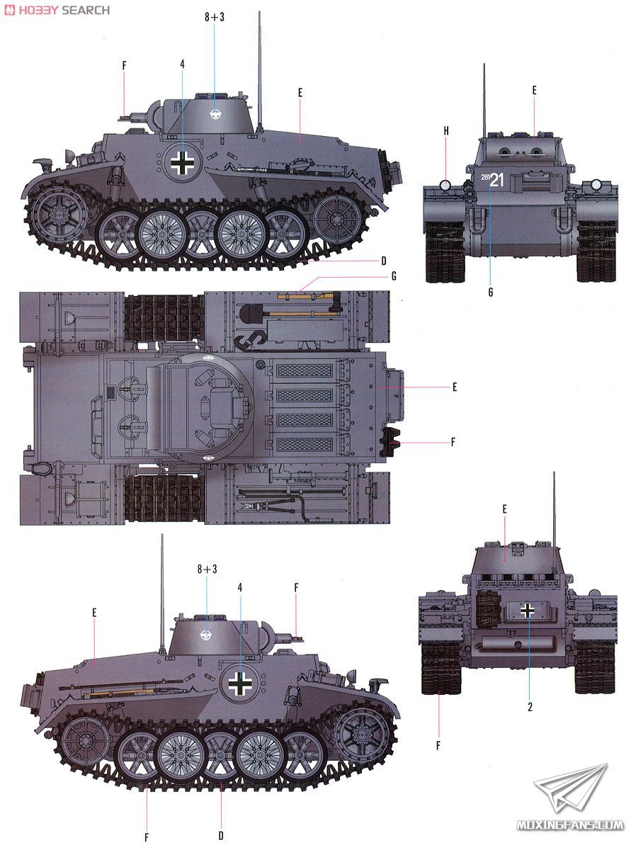 【hobbyboss 83805】1/35 德国一号坦克f型(vk.1801).