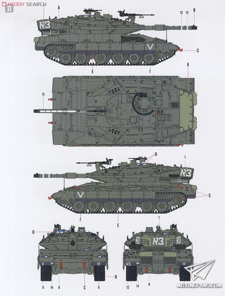 【hobbyboss 82429】1/35 以色列梅卡瓦4主战坦克板件