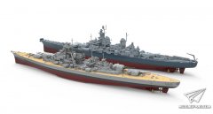 【MENG】新品：1/700 俾斯麦号战列舰和密苏里号战列舰免胶分色版
