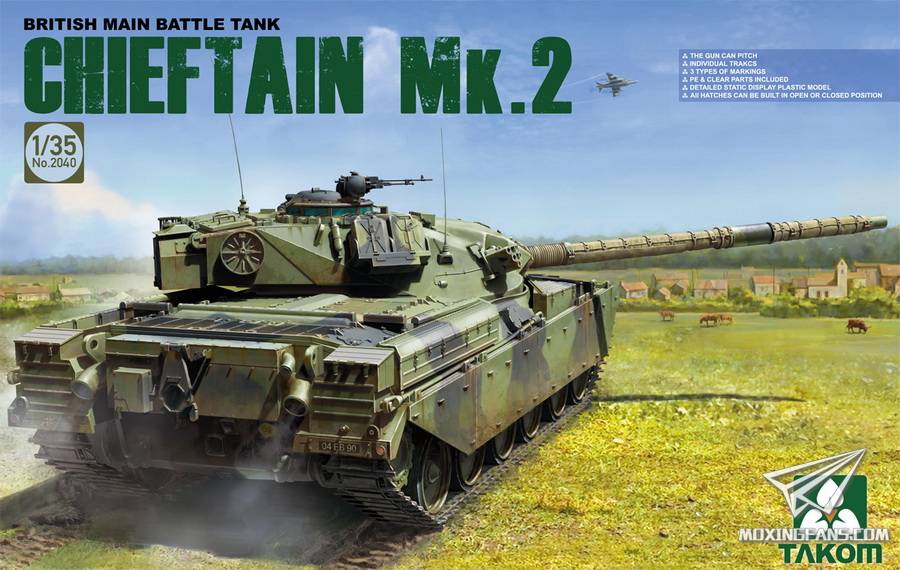 【三花 2040】1/35英国酋长MK.2主战坦克开盒评测