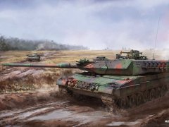 【边境 BT-002】1/35 德国豹2主战坦克A5/A6初期/A6后期型3in1封绘及建模图更新