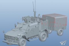 【熊猫】新品：1/35 M1245 M-ATV（SOCOM）防雷反伏击附M1001拖车