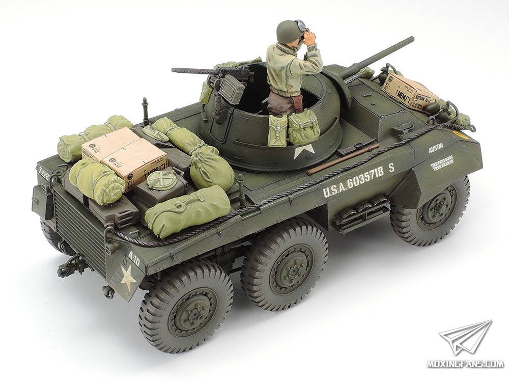 【田宫 25196】新品:1/35 美国m8轻型装甲车前线侦察组