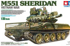 【田宫 35365】1/35 美国 M551谢里登轻型坦克越南战争开盒评测