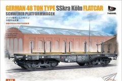 【T-MODEL TK3504C】新品：1/35 德国48吨 SSkra Koln 铁路平板