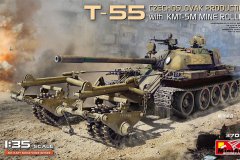 【MINIART 37092】新品：1/35 捷克斯洛伐克产T-55中型坦克附KMT-5M扫雷滚