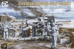 【边境 BT-013】新品：1/35 德国FlaK37 88mm反坦克炮附6兵人
