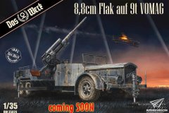 【DAS-WERK DW35024】 新品：1/35 9吨沃玛格底盘8.8cm防空炮