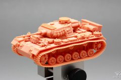 【蛋壳模型】1/72 三号坦克J型光固化3D打印评测