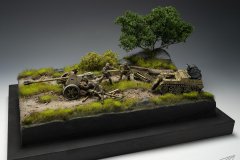 田宫 1/35 PAK40+Sd.Kfz.2 场景