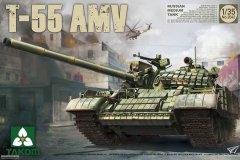 【三花 2042】1/35 T-55AMV中型坦克开盒评测