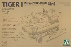 [TAKOM 2197]1/35 虎式坦克极初期型502重装甲营4in1开盒评测